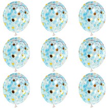 파티야놀자 생일파티 컨페티 풍선 50p, 블루