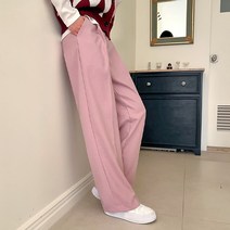 시크폭스 여성용 다콤 모직핀턱와이드슬랙스