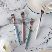 보겐 에펠 티포크 로즈골드 C 4종 세트, 크림, 라이트스카이블루, 라이트핑크, 다크그린, 4개