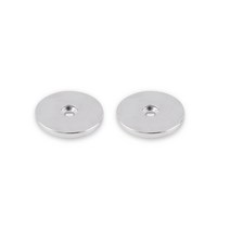 페인트인포 초강력 네오디움 원형사라자석 N극 50 x 5 mm, 실버, 2개