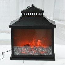 홈마인 불멍 벽난로 무드등 26, 블랙
