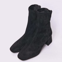 플랙슈 여성용 스웨이드 스판 발편한 앵클부츠 6cm