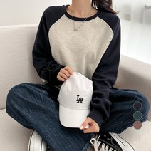 밀키버터 여성용 나그랑 배색 맨투맨