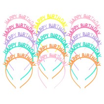 마켓감성 기프트 생일파티 레터링 머리띠, 랜덤발송, 15개