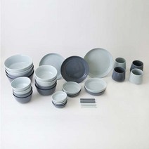 에라토 모노 4인 홈 식기 세트 31p, 블루, 그레이, 식기 31p