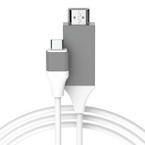 누아트 4K 고해상도 MHL C타입 to HDMI 미러링 케이블, 2m, 화이트