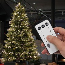 조아트 크리스마스 트리전구 LED 쥬얼리와이어(연결형) 지네전구 블랙선 웜등 200구 + 어댑터 + 리모컨, 혼합색상