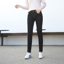 빼빼 여성용 히든밴딩 스티치 스키니 데님 팬츠