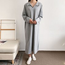 헤이진 루즈핏 카라 박시 롱원피스