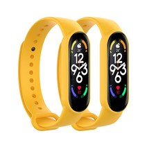 스페이스쉴드 베이직 실리콘 스마트워치 스트랩 2p, 옐로우