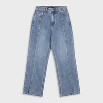 미쏘 여성용 절개 밑단 옆트임 일자핏 데님