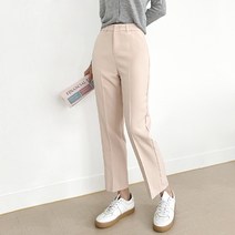 잘빠진 여성용 위드 베이직 세미 슬랙스