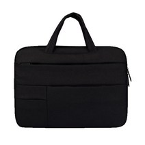 허브플러스 멀티포켓 노트북 가방 파우치, 블랙