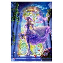 케이엠엘리 3D 사각 보석십자수 DIY 키트 여검사 20 x 30 cm, 혼합색상, 1세트