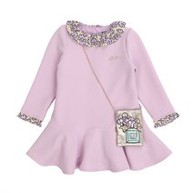 프렌치캣 여아용 꽃배색 가방 원피스