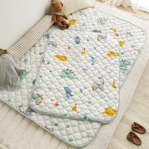 쁘리엘르 유아용 다이노 면 방수패드 소형, 민트, 1개