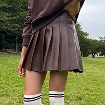 피핀 여성용 골프 일상 테니스레더 스커트 53180