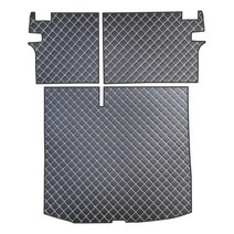 아이빌 신형퀼팅 4D 자동차 트렁크 매트 + 2열 등받이 풀세트, 기아 디 올 뉴 니로 트렌디, 블랙 + 골드 스티치, 기아