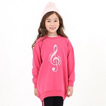 여아용 뮤직 롱 맨투맨