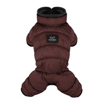 퍼피엔젤 AIR2 여아 강아지용 패딩오버롤 PA-OW542, 205 Brown
