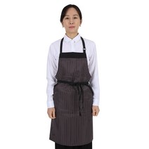 팀쿡 목걸이형 리본 버클 앞치마 TYK-4005, 밤색, 1개