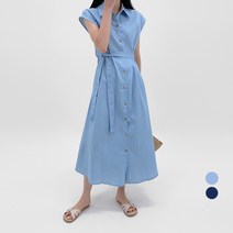 바블링브룩 여성용 데님 나시 셔츠 롱 원피스