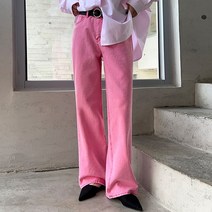 시크폭스 여성용 랜치 컬러 와이드 팬츠