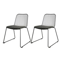 아르테 인테리어 디자인 카페 테라스 철제 의자 소비자조립 2p, 블랙