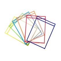 Itemtrade 썼다 지웠다 방수투명파일 01 A PVC 소재 6종 세트, 혼합색상, 1세트