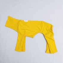 도기스타 이탈리안그레이하운드옷 아이쥐옷 소프트 골지 올인원, 겨자노랑