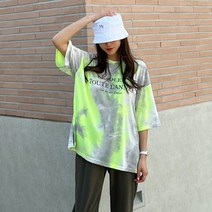 여성용 솔레이 나염 박시핏 티셔츠 #109689