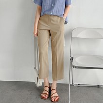 로미스토리 빅사이즈 데일리 크롭 슬랙스 팬츠