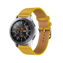 클란베리스 갤럭시워치 호환 가죽 스트랩 22mm, Mustard