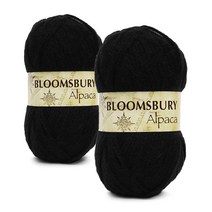 쎄비 블룸즈버리 알파카 겨울 뜨개실 100g 2p, 217 검정, 2개