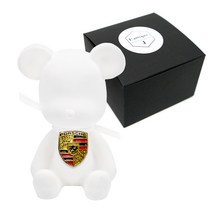 라띠크제이 엠블럼 베어 차량용 방향제 포르쉐 화이트 + 리필 베이비파우더 5ml, 1세트