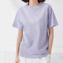 보나라온 여성용 빅사이즈 마카롱 무지 반팔 티셔츠