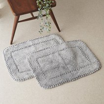 라뽐므 발이 편안한 발매트/주방매트 2p, 커들리 그레이