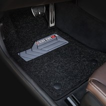 비비키 확장형 발판 코일카매트 1열 + 2열 세트, 아우디 A8 (D5) (숏바디) (2018년~), 블랙