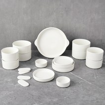 블룸엣홈 몬타지오 4인 식기홈 세트 19p, 크림, 식기 7종