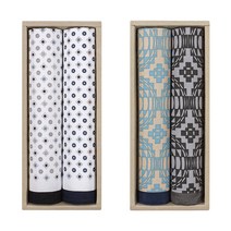 마리엔느 남성용 나염 손수건 4종 세트 B