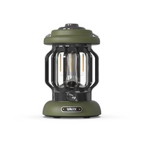 VAUX 빈티지 캠핑 LED Sentimental 충전식 랜턴, 올리브, 1개
