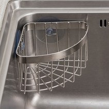 스테인리스 코너형 수세미걸이, 실버, 1개