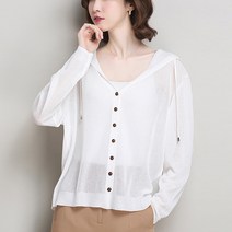 몬드스팟 여성용 비치 여름 후드 가디건 MO601