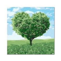 아디코 DIY 보석십자수 푸른하트나무 25 x 25 cm BE19, 혼합색상, 1개