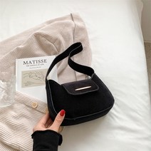 루비코코 벨벳 반달 호보백