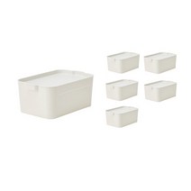 락앤락 차곡차곡쌓아쓰는모듈수납함 10L HPI1013IS6, IVORY, 6개