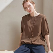 W9 밑단셔링 라운드 블라우스 TMBLBA5H02