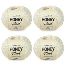 니뜨 허니 울 뜨개실 30g x 4p, 2아이보리