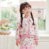 릴리푸리 여아용 드로잉 플라워 가디건