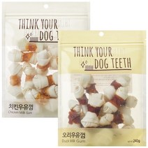 Think your dog teeth 치킨 15p + 오리 15p 세트, 치킨, 오리, 1세트